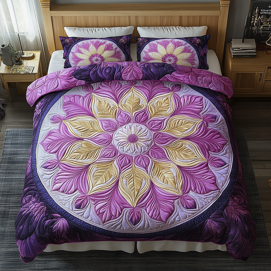 Mandala Essence 3-Piece Quilted Bedding Set NCU0DK8179