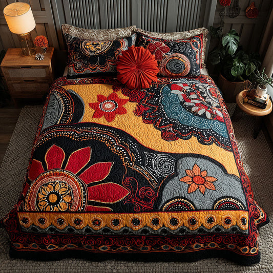 Mandala Journey 3-Piece Quilted Bedding Set NCU0PT7624