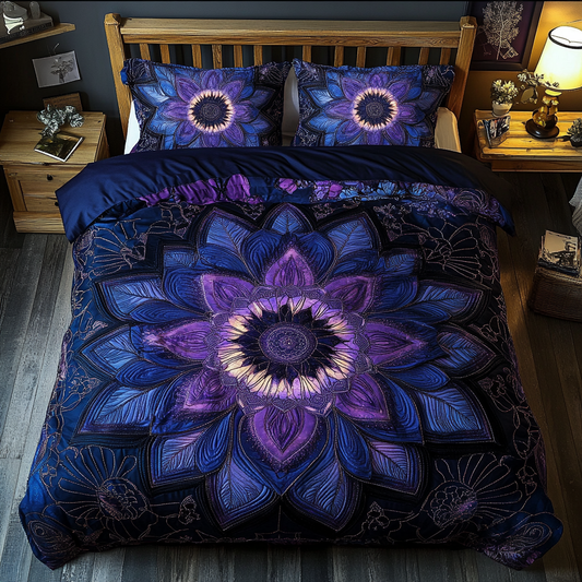 Mandala Vibe 3-Piece Quilted Bedding Set NCU0DK8177