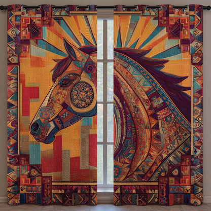 Mane Canyon Sunset Quilted Curtains NCU0XD1879