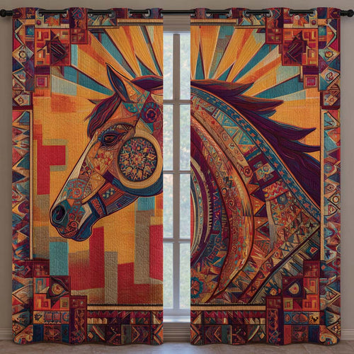 Mane Canyon Sunset Quilted Curtains NCU0XD1879