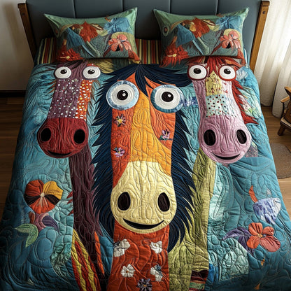 Mane Magic 3-Piece Quilted Bedding Set NCU0DV7335