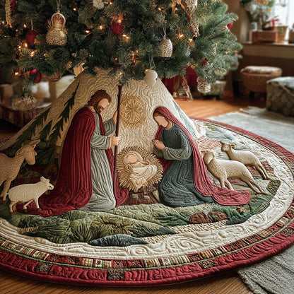 Manger Glory Christmas Quilted Tree Skirt NCU0PT10609