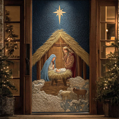 Manger Miracle Quilted Door Cover NCU0PT10790