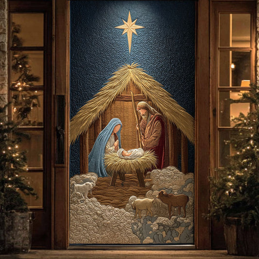 Manger Miracle Quilted Door Cover NCU0PT10790