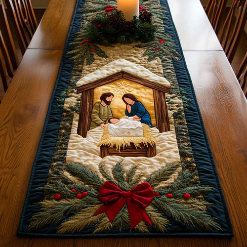 Manger Peace Quilted Table Runner NCU0NT10489