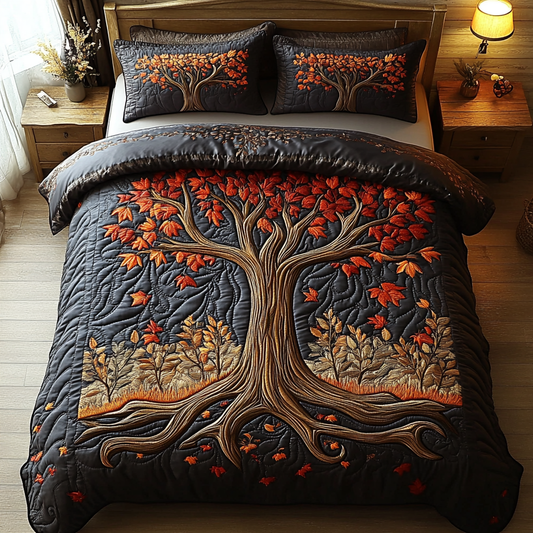 Maple Glory 3-Piece Quilted Bedding Set NCU0DK9670