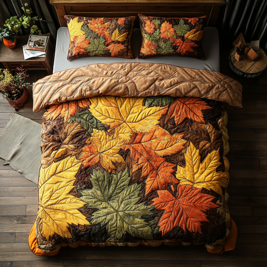 Maple Harmony 3-Piece Quilted Bedding Set NCU0DK9449