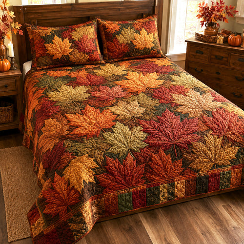 Maple Harmony 3-Piece Quilted Bedding Set NCU0TV2139