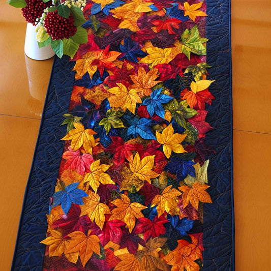 Maple Leaf Kisses Quilted Table Runner NCU0NT8406