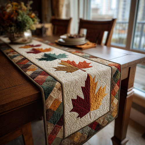 Maple Mood Quilted Table Runner NCU0DK8677