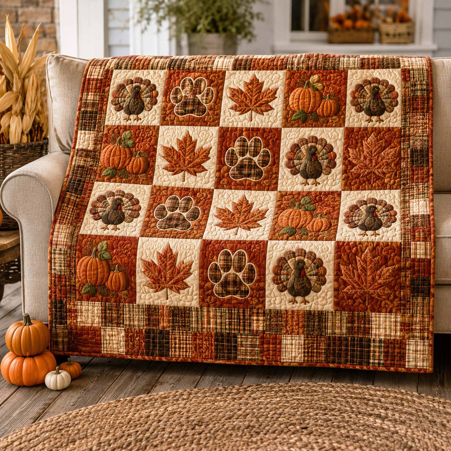 Maple Paws Quilted Blanket NCU0TD3071