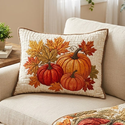 Pinecone Harvest Quilted Bedding Pillow Case NCU0VL3704