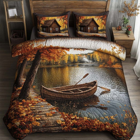 Maple Retreat 3-Piece Quilted Bedding Set NCU0NT8981