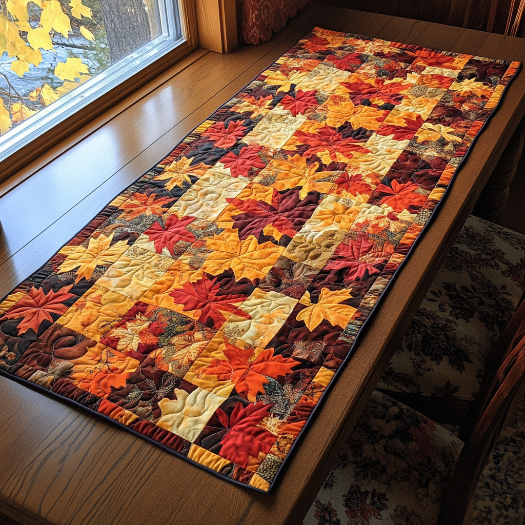 Maple Trail Quilted Table Runner NCU0DK8880