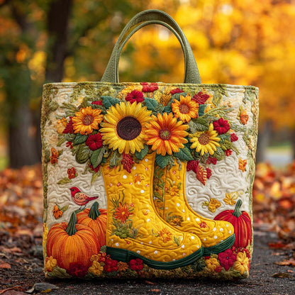 Maple Walk Boots Quilted Tote Bag NCU0TD148