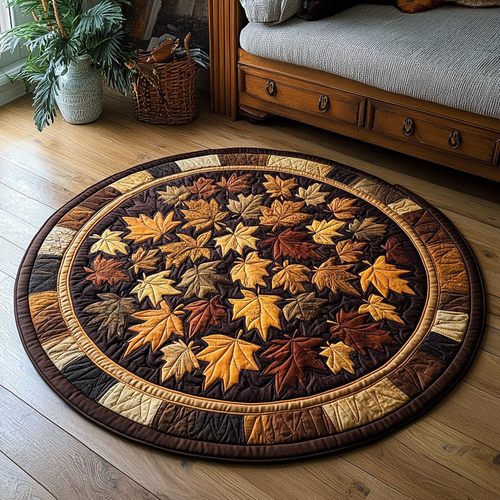 Maple Whirl Quilted Round Mat NCU0DK9507