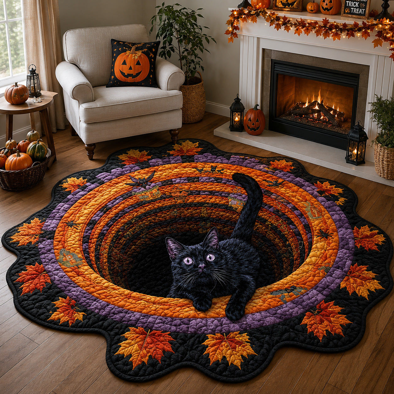 Maple Whiskers Custom Shape Area Rug NCU0VL3596