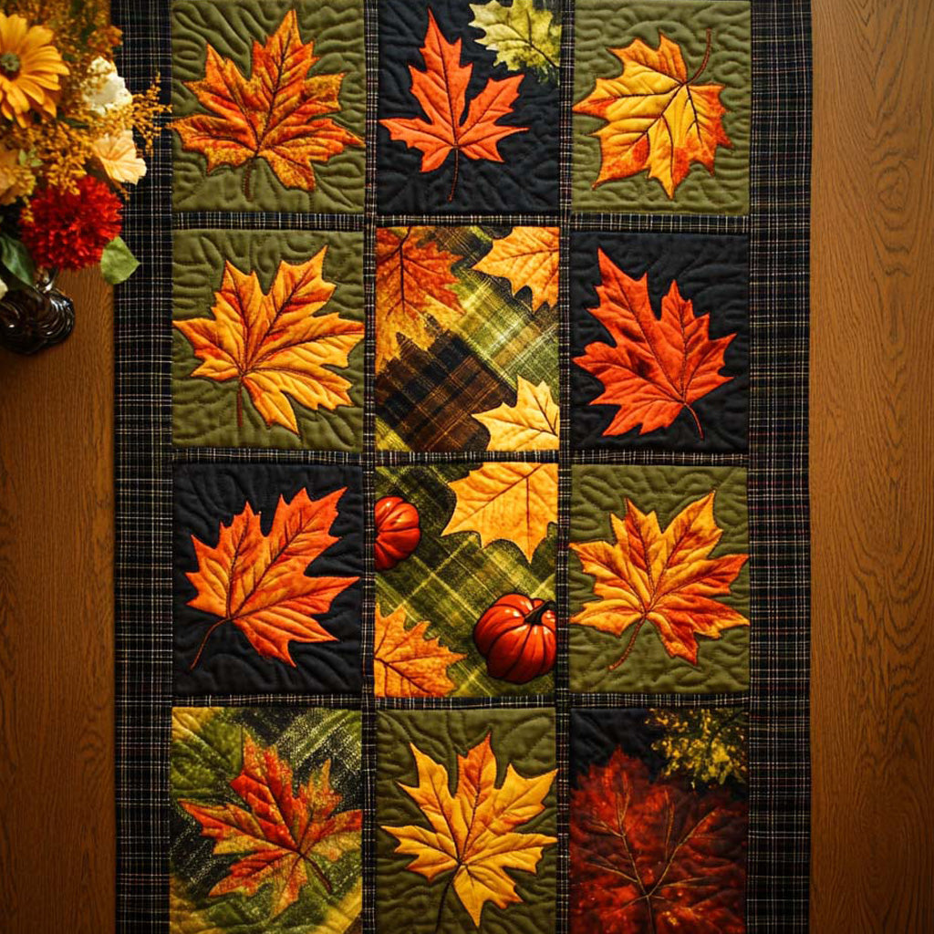 Maple Whisper Path Quilted Table Runner NCU0NT8407