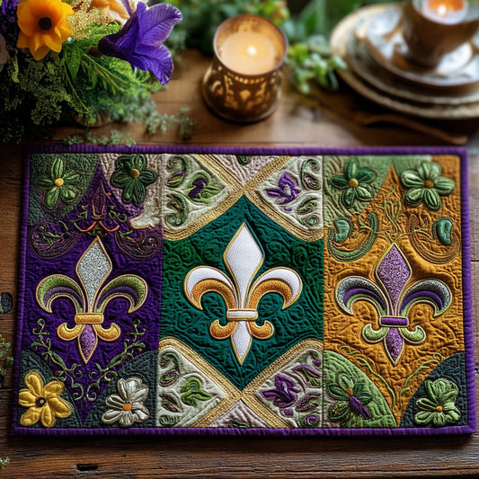 Mardi Fleur Mist Quilted Place Mat NCU0PT10974