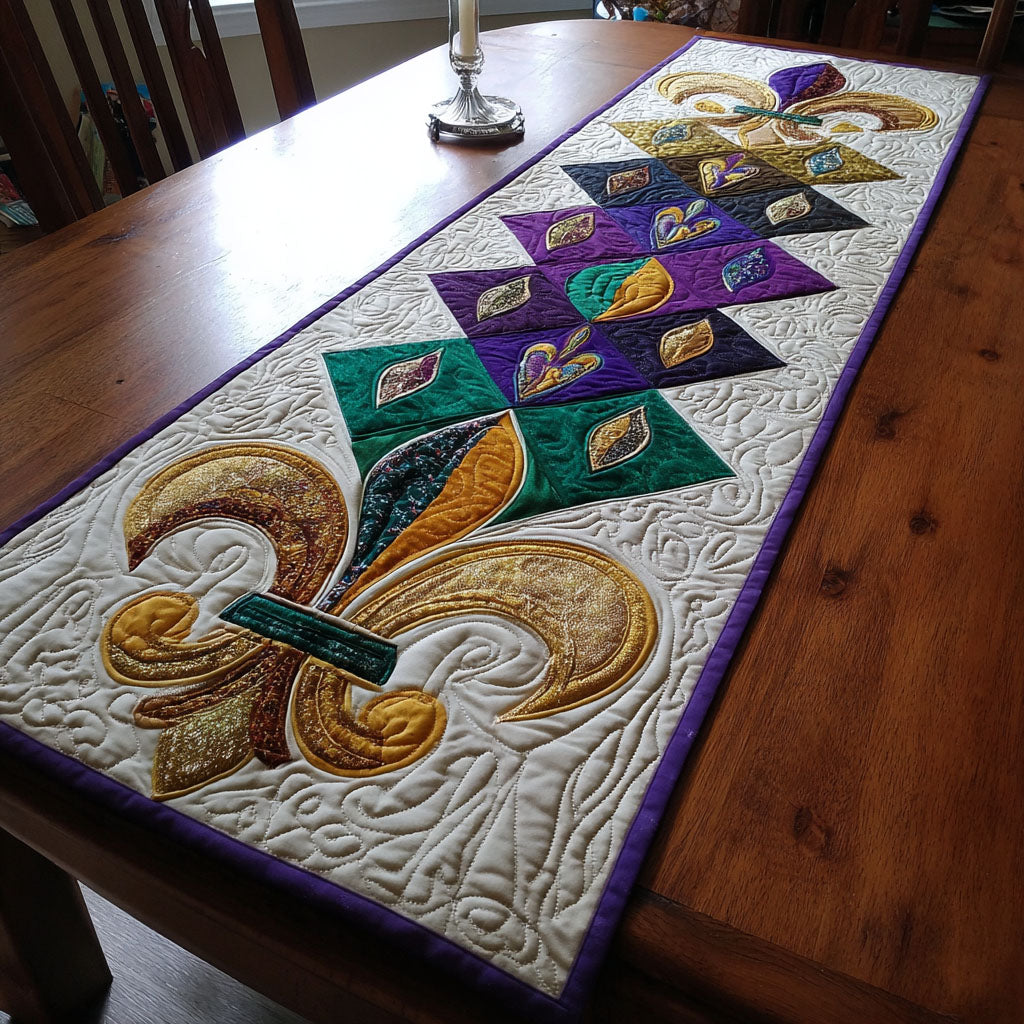 Mardi Gala Quilted Table Runner NCU0PT10975