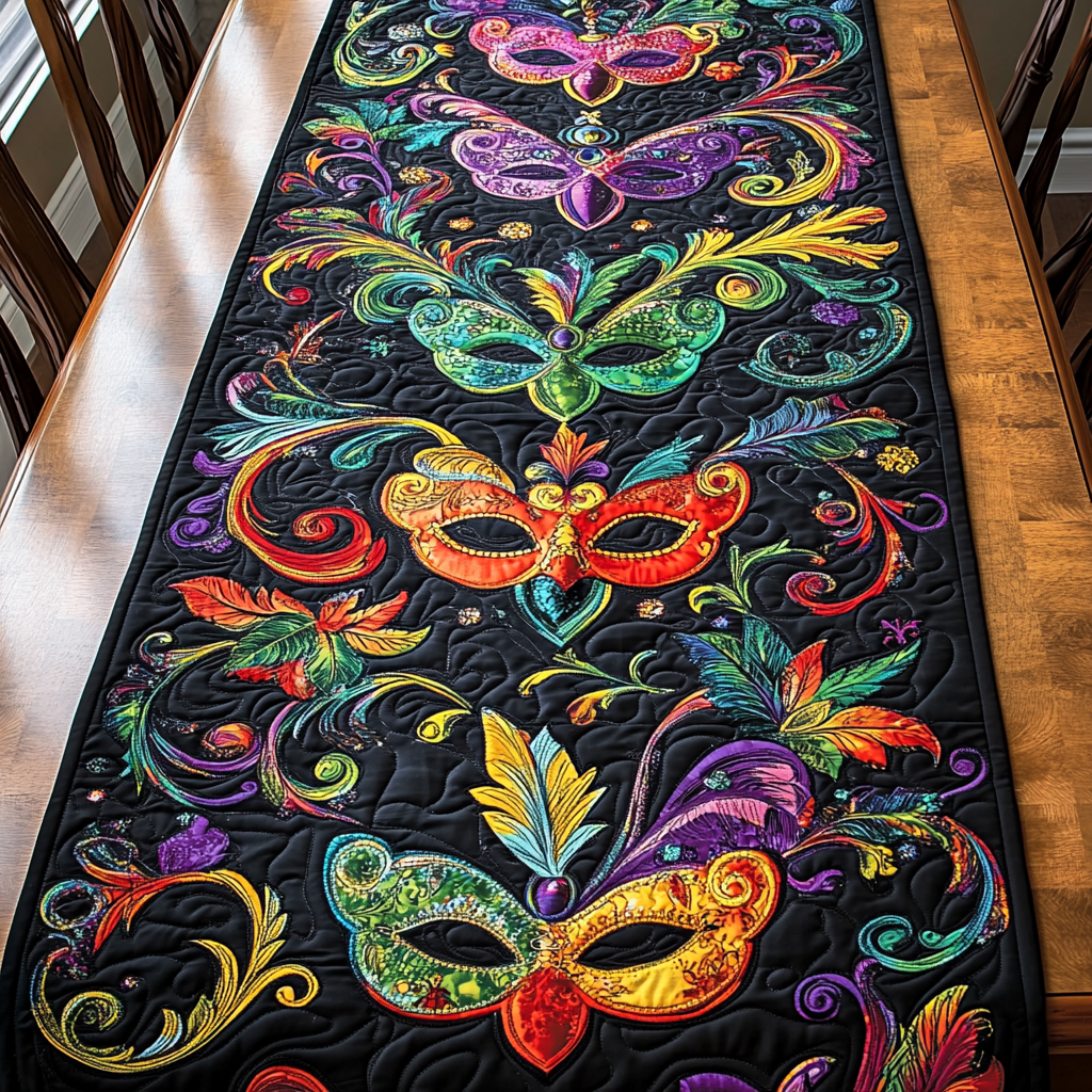 Mardi Glow Quilted Table Runner NCU0DK4006