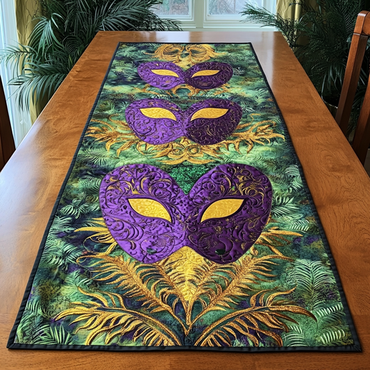 Mardi Gras Charm Quilted Table Runner NCU0DK4108