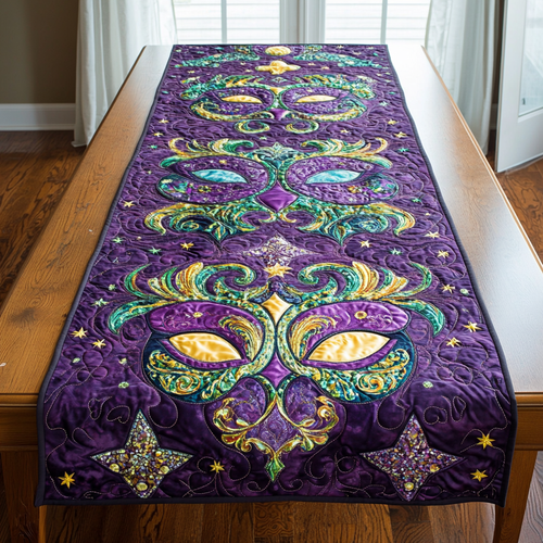 Mardi Gras Magic Quilted Table Runner NCU0DK4104