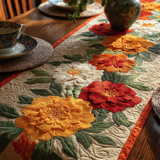 Marigold Sun Quilted Table Runner NCU0PT8810