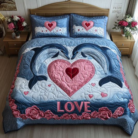 Marine Bliss 3-Piece Quilted Bedding Set NCU0PT2971