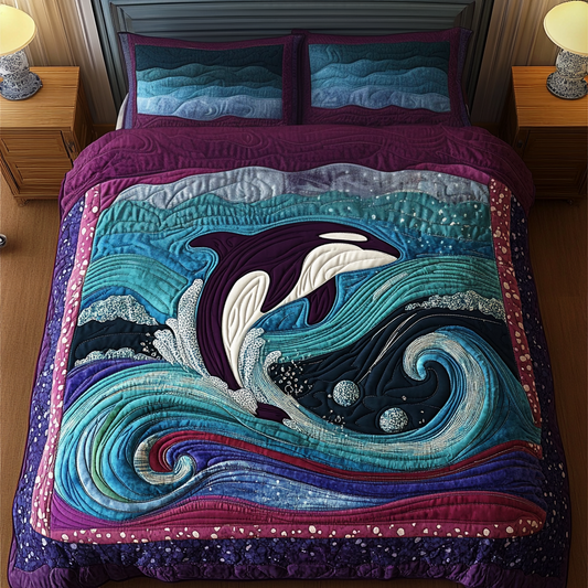Marine Bliss 3-Piece Quilted Bedding Set NCU0VH1257