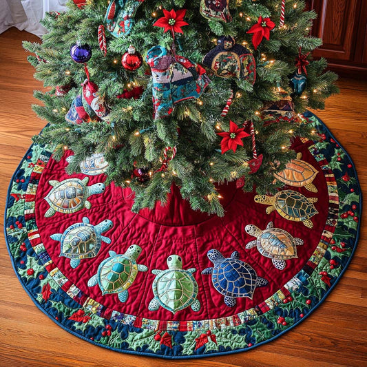 Marine Dream Christmas Quilted Tree Skirt NCU0NT1948