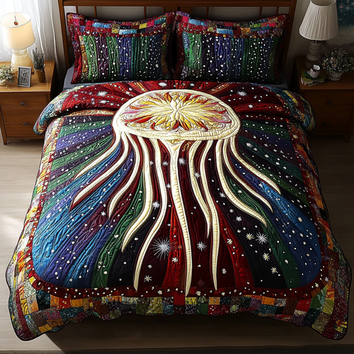 Marine Grace 3-Piece Quilted Bedding Set NCU0DK4129