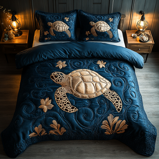 Marine Grace 3-Piece Quilted Bedding Set NCU0DV2523