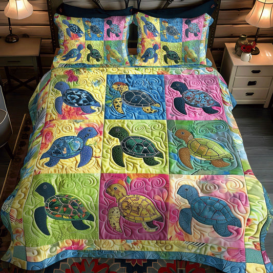 Marine Harmony 3-Piece Quilted Bedding Set NCU0TL766