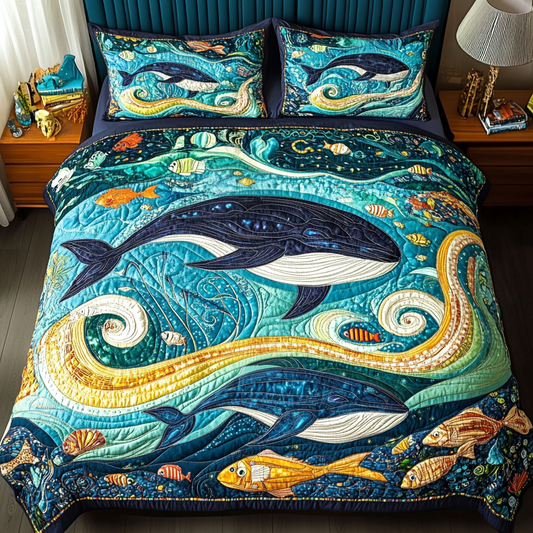 Marine Magic 3-Piece Quilted Bedding Set NCU0VH5911