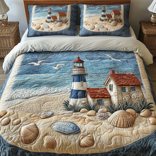 Marine Magic 3-Piece Quilted Bedding Set NCU0VL1363