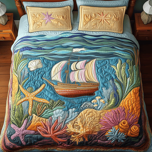 Marine Magic Quilted Bedding Set NCU0TH2632