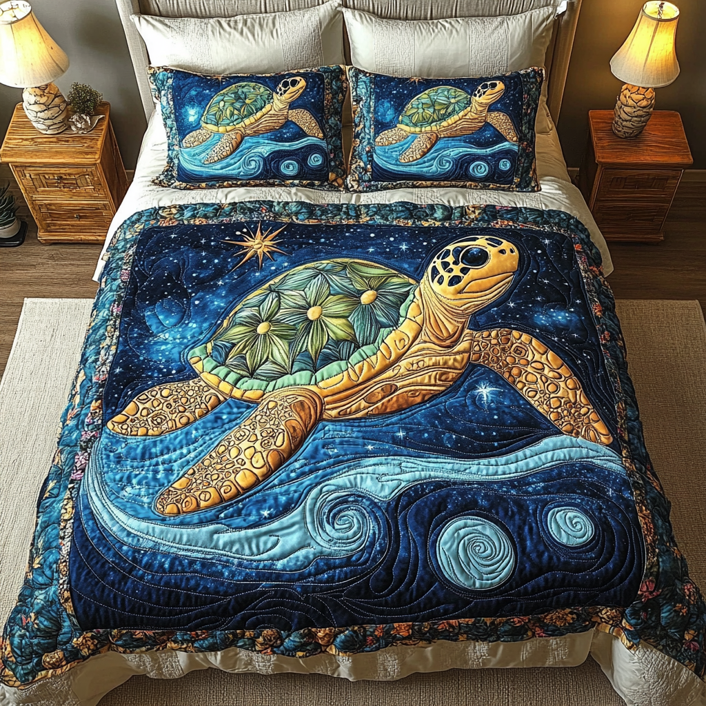 Marine Majesty 3-Piece Quilted Bedding Set NCU0DK4025