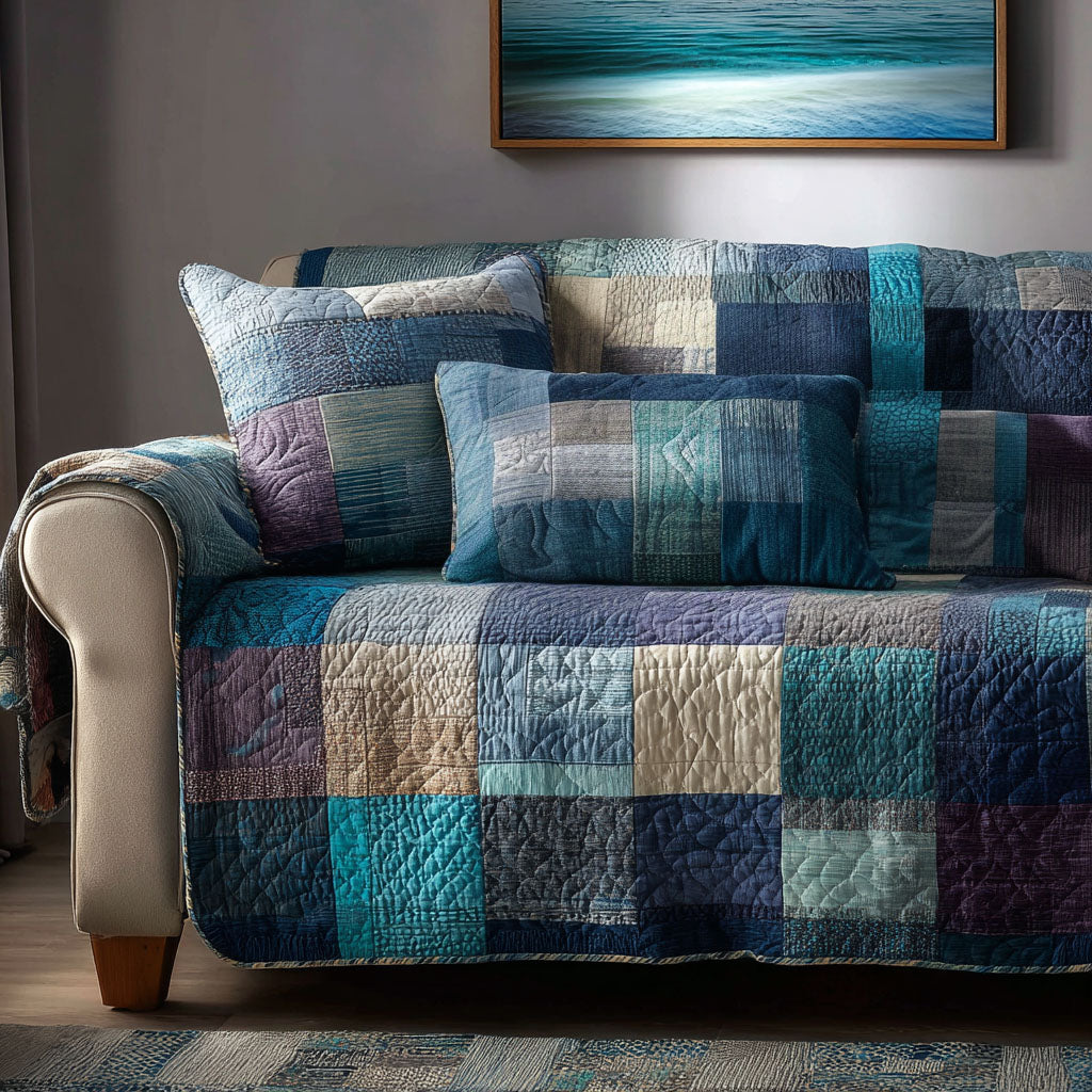 Marine Patch Quilted Sofa Cover NCU0NT12097