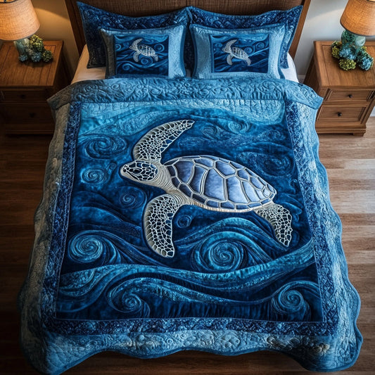 Marine Serenity 3-Piece Quilted Bedding Set NCU0NT4226