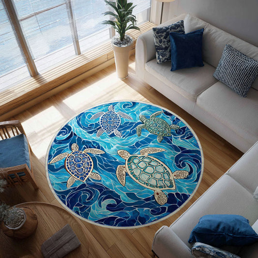 Marine Whisper Round Carpet NCU0PT9848