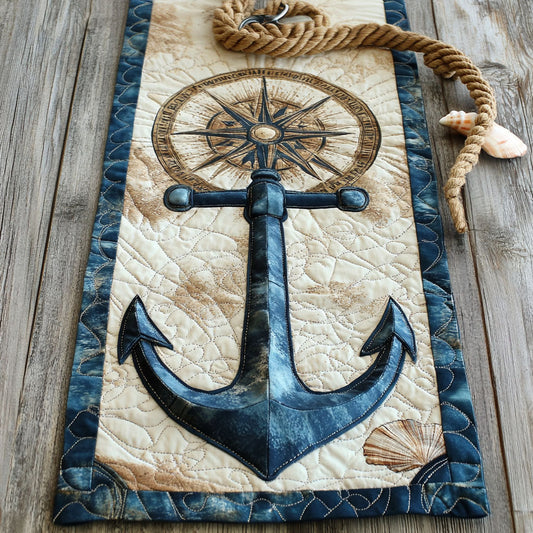 Maritime Compass Quilted Table Runner NCU0PT5869