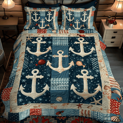 Maritime Dreams 3-Piece Quilted Bedding Set NCU0TH1221
