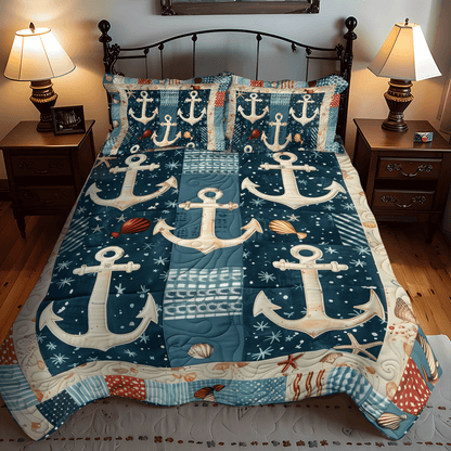 Maritime Dreams 3-Piece Quilted Bedding Set NCU0TH1221