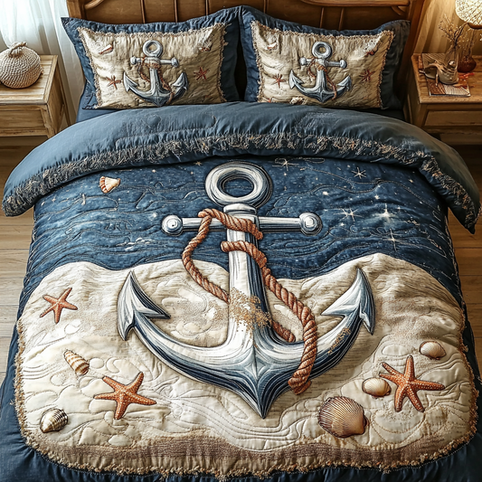 Maritime Escape 3-Piece Quilted Bedding Set NCU0VL879