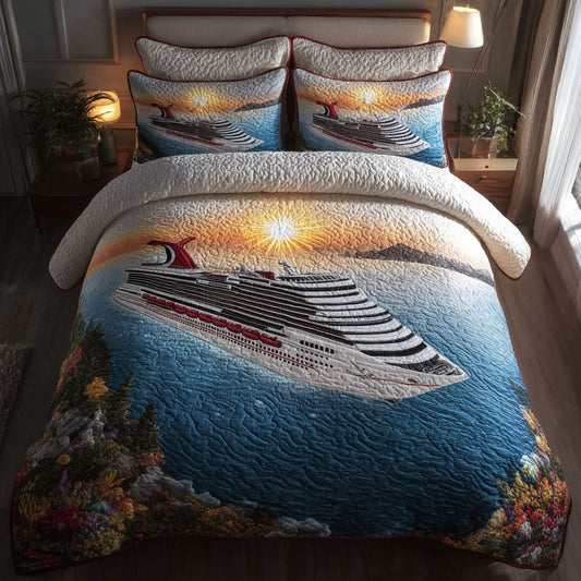 Maritime Journey 3-Piece Quilted Bedding Set NCU0PT8033