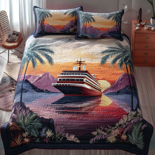 Maritime Majesty 3-Piece Quilted Bedding Set NCU0PT8034