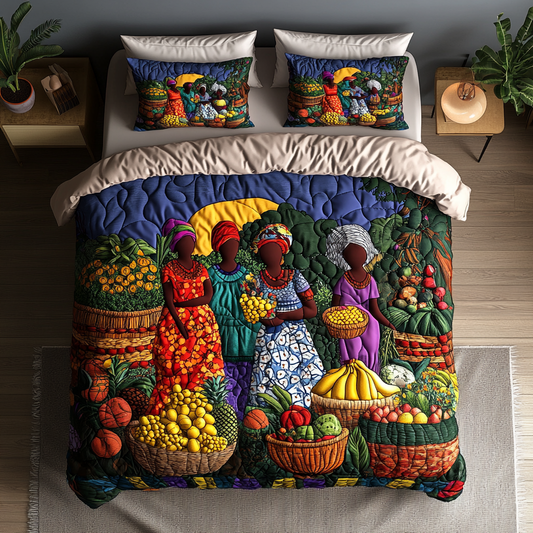 Market Vibes 3-Piece Quilted Bedding Set NCU0DK7764