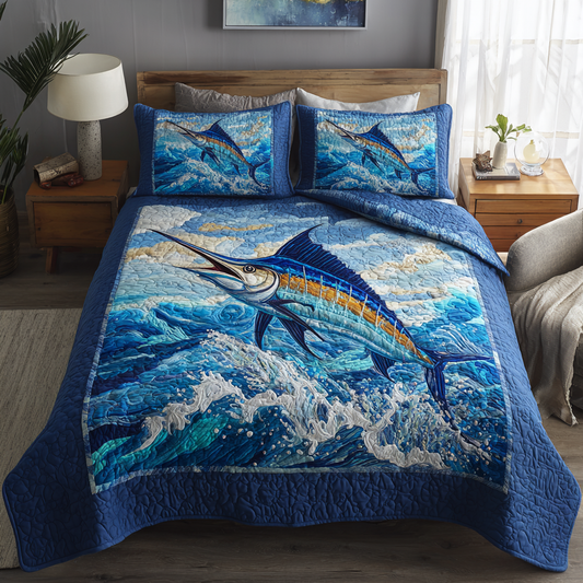 Marlin Adventure 3-Piece Quilted Bedding Set NCU0DK8223